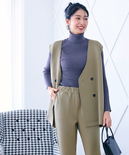 coca（coca）（コカ）の「ダンボールベスト（ベスト・レディース・ベージュ/ブラック・L/M）」の6枚目の写真