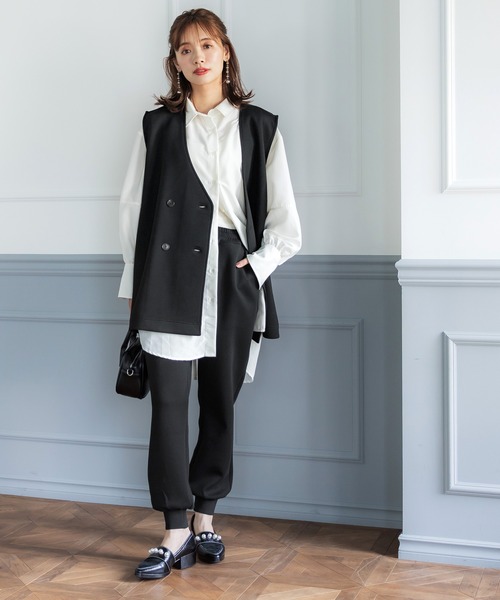 coca（coca）（コカ）の「ダンボールベスト（ベスト・レディース・ベージュ/ブラック・L/M）」の10枚目の写真