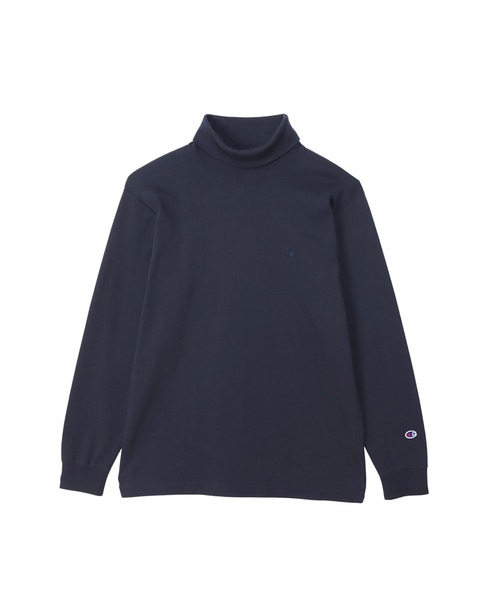 Champion(チャンピオン)の「【Champion/チャンピオン】メンズ ベーシック タートルネックロングスリーブTシャツ(Tシャツ/カットソー・メンズ・オフホワイト/ブラック/オリーブ/チャコール/マルーン/ネイビー・SMALL/LARGE/X-LARGE/MEDIUM)」の5枚目の写真