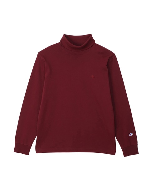 Champion(チャンピオン)の「【Champion/チャンピオン】メンズ ベーシック タートルネックロングスリーブTシャツ(Tシャツ/カットソー・メンズ・オフホワイト/ブラック/オリーブ/チャコール/マルーン/ネイビー・SMALL/LARGE/X-LARGE/MEDIUM)」の6枚目の写真