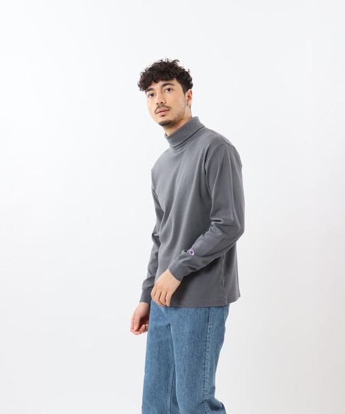 Champion(チャンピオン)の「【Champion/チャンピオン】メンズ ベーシック タートルネックロングスリーブTシャツ(Tシャツ/カットソー・メンズ・オフホワイト/ブラック/オリーブ/チャコール/マルーン/ネイビー・SMALL/LARGE/X-LARGE/MEDIUM)」の17枚目の写真