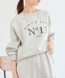 Chez toi | 軽量ボンディンググリッターロゴプルオーバー(Tシャツ/カットソー)
