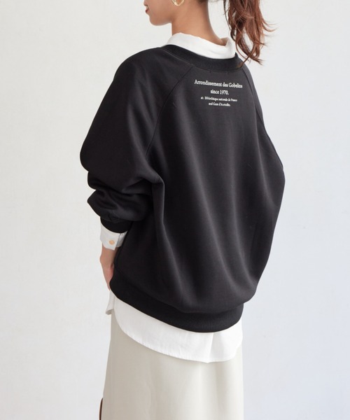 Chez toi（シェトワ）の「軽量ボンディンググリッターロゴプルオーバー（Tシャツ/カットソー・レディース・アイボリー/グレイッシュベージュ/ブラック・FREE）」の5枚目の写真