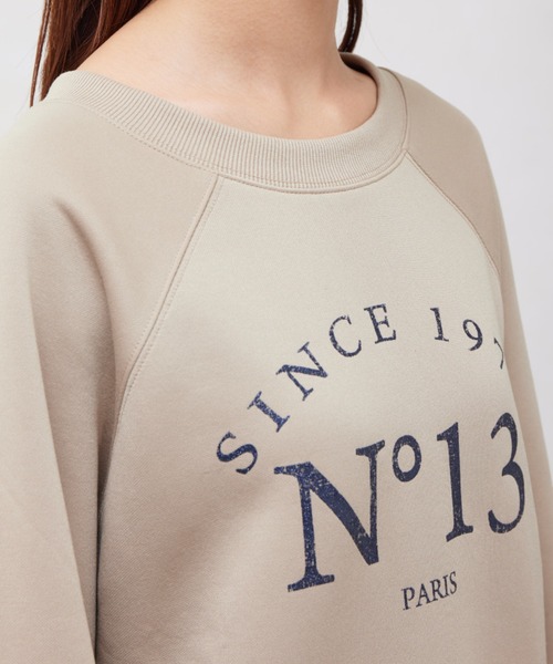 Chez toi（シェトワ）の「軽量ボンディンググリッターロゴプルオーバー（Tシャツ/カットソー・レディース・アイボリー/グレイッシュベージュ/ブラック・FREE）」の22枚目の写真
