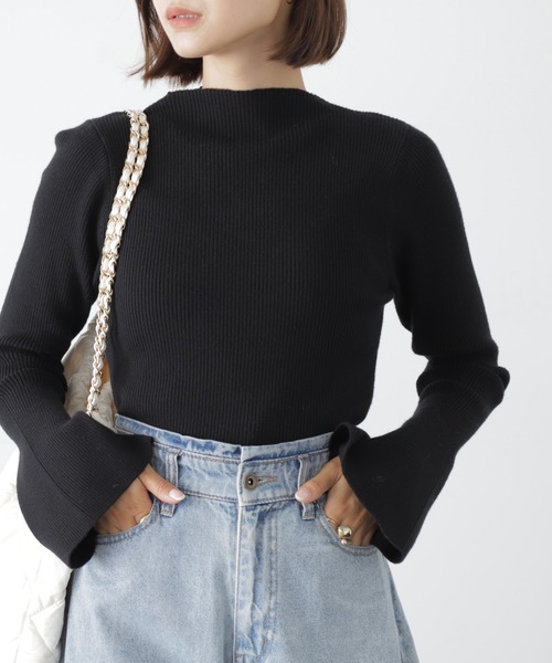 FREE'S MART（フリーズマート）の「◆［洗える］マシンウォッシャブルハイネックニット（ニット/セーター・レディース・オフホワイト/ブラウン/ブラック/グリーン/ホワイト系その他/ライトブルー/オレンジ・FREE）」の15枚目の写真