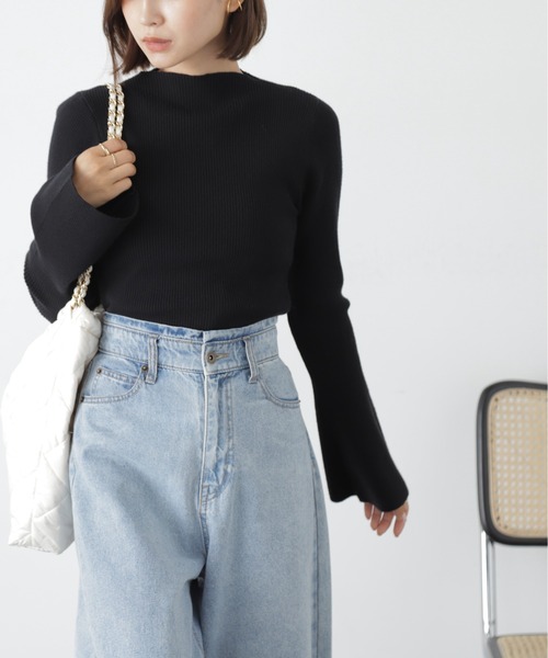 FREE'S MART（フリーズマート）の「◆［洗える］マシンウォッシャブルハイネックニット（ニット/セーター・レディース・オフホワイト/ブラウン/ブラック/グリーン/ホワイト系その他/ライトブルー/オレンジ・FREE）」の16枚目の写真