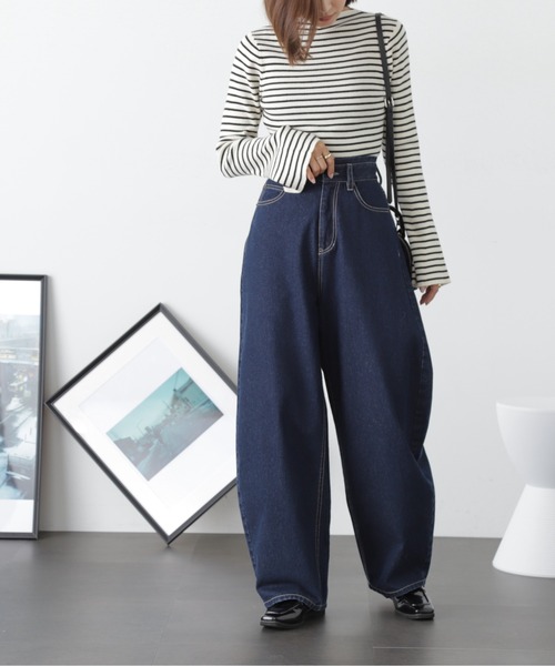 FREE'S MART（フリーズマート）の「◆［洗える］マシンウォッシャブルハイネックニット（ニット/セーター・レディース・オフホワイト/ブラウン/ブラック/グリーン/ホワイト系その他/ライトブルー/オレンジ・FREE）」の13枚目の写真