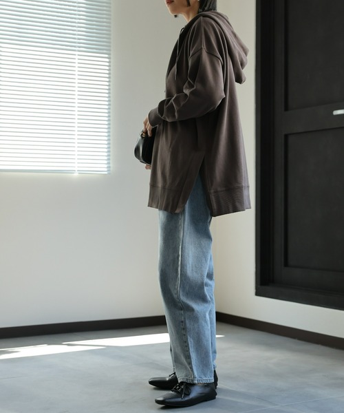 ap retro（アプレトロ）の「【USAコットン】スキッパープルオーバー/パーカー（パーカー・レディース・ベージュ/チャコールグレー/ホワイト/ブラック・FREE）」の10枚目の写真