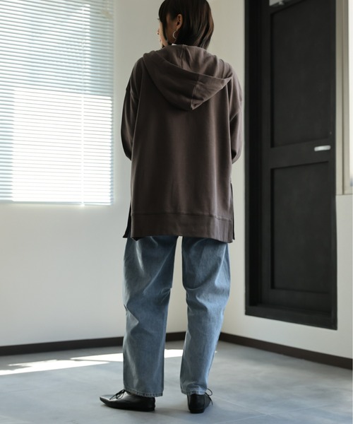 ap retro（アプレトロ）の「【USAコットン】スキッパープルオーバー/パーカー（パーカー・レディース・ベージュ/チャコールグレー/ホワイト/ブラック・FREE）」の12枚目の写真