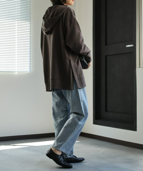 ap retro（アプレトロ）の「【USAコットン】スキッパープルオーバー/パーカー（パーカー・レディース・ベージュ/チャコールグレー/ホワイト/ブラック・FREE）」の13枚目の写真