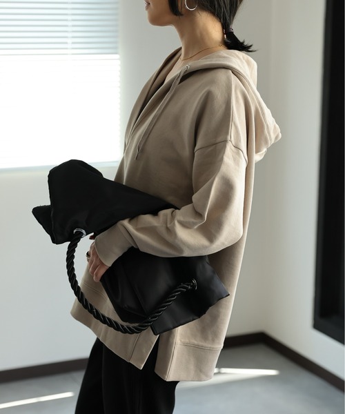 ap retro（アプレトロ）の「【USAコットン】スキッパープルオーバー/パーカー（パーカー・レディース・ベージュ/チャコールグレー/ホワイト/ブラック・FREE）」の19枚目の写真