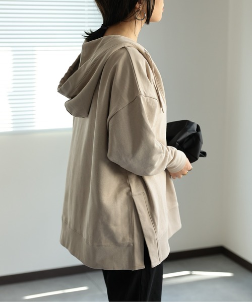 ap retro（アプレトロ）の「【USAコットン】スキッパープルオーバー/パーカー（パーカー・レディース・ベージュ/チャコールグレー/ホワイト/ブラック・FREE）」の21枚目の写真