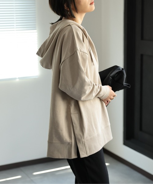 ap retro（アプレトロ）の「【USAコットン】スキッパープルオーバー/パーカー（パーカー・レディース・ベージュ/チャコールグレー/ホワイト/ブラック・FREE）」の22枚目の写真