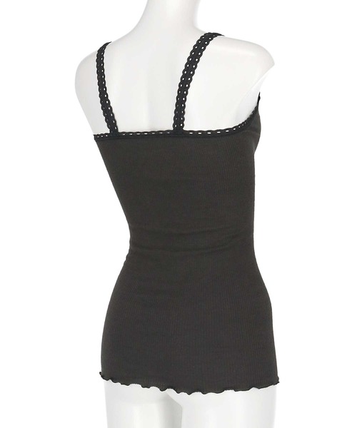 セール】【HOTインナー】リブ素材×リボン キャミソール