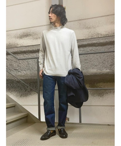 BACK NUMBER(バックナンバー)の「【BACK NUMBER】【エクストラサーモ】ハイゲージモックネックニット(ニット/セーター・メンズ・グレー/オフホワイト/ブラック・M/L/XL)」の5枚目の写真