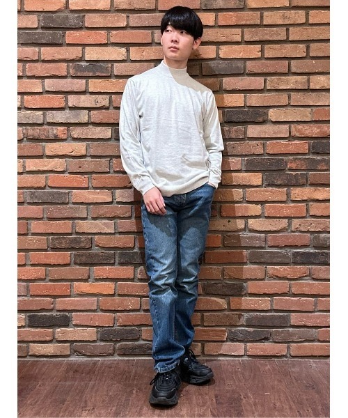 BACK NUMBER(バックナンバー)の「【BACK NUMBER】【エクストラサーモ】ハイゲージモックネックニット(ニット/セーター・メンズ・グレー/オフホワイト/ブラック・M/L/XL)」の7枚目の写真