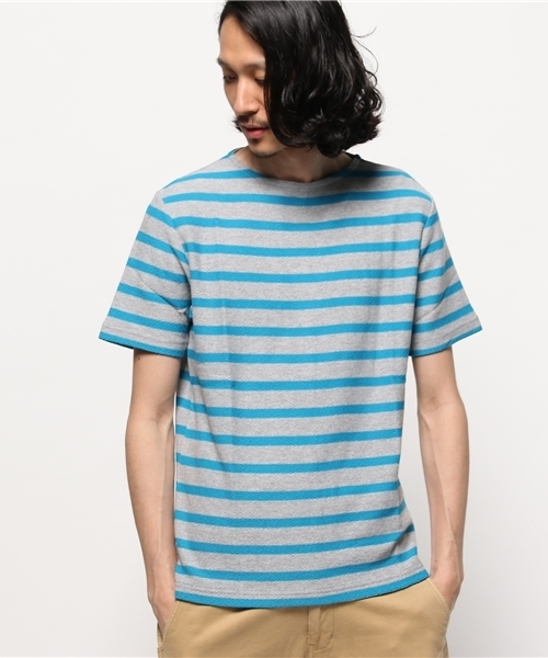 EDIFICE（エディフィス）の「◇ナシジボーダーB/N S/S（Tシャツ/カットソー・メンズ・チャコールグレー/ブラック/カーキ/サックスブルー/ブルー系その他/ネイビー・48/44/46）」の15枚目の写真