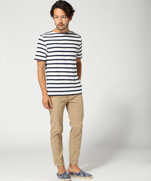 EDIFICE（エディフィス）の「◇ナシジボーダーB/N S/S（Tシャツ/カットソー・メンズ・チャコールグレー/ブラック/カーキ/サックスブルー/ブルー系その他/ネイビー・48/44/46）」の17枚目の写真