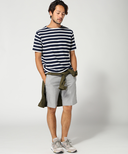 EDIFICE（エディフィス）の「◇ナシジボーダーB/N S/S（Tシャツ/カットソー・メンズ・チャコールグレー/ブラック/カーキ/サックスブルー/ブルー系その他/ネイビー・48/44/46）」の8枚目の写真