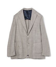 BARBA ウールシルク チェックジャケット
