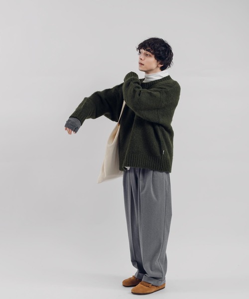 MUHET（ミュエータ）の「ポケット付き起毛ニット（ニット/セーター・レディース・オレンジ/チャコールグレー/カーキ・X-LARGE/MEDIUM）」の20枚目の写真