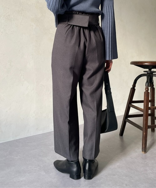 新品タグ付き　バイカラーベルト　ツータックパンツ 2024SS】バイカラーベルト2タックパンツ – LOHEN