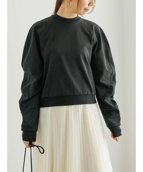 Te chichi(テチチ)の「ボリュームスリーブギャザープルオーバー(Tシャツ/カットソー・レディース・オフホワイト/ブラック/グレー・F)」の4枚目の写真