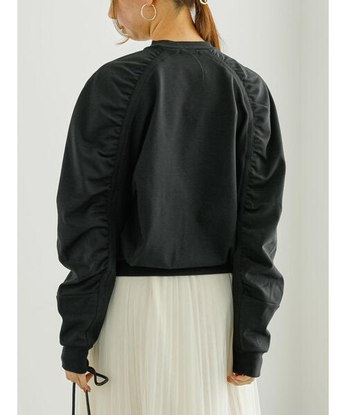 Te chichi(テチチ)の「ボリュームスリーブギャザープルオーバー(Tシャツ/カットソー・レディース・オフホワイト/ブラック/グレー・F)」の11枚目の写真