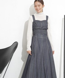 CASA FLINE | casa fline/ハイウエストビスチェデニムドレス(ワンピース)