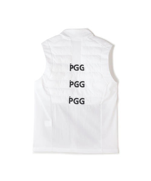 PGGアモッサ×N yメカニカルストレッチタフタホワイトベストサイズ5