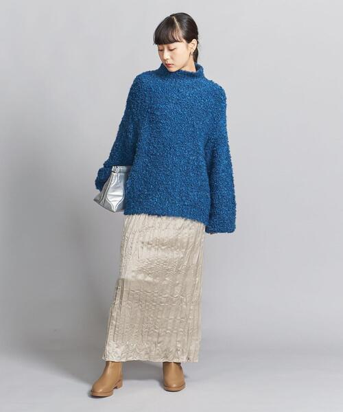 【ユナイテッドアローズ】ロングスカート プリーツスカート サテン ウエストゴム UNITED ARROWS（ユナイテッドアローズ）の「UWCS サテン