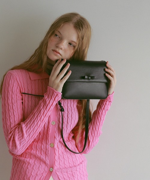 EFOLE（エフォル）の「Mini ribbon flap shoulderbag / ミニリボン フラップ ショルダー バッグ（ショルダーバッグ・レディース・オフホワイト/イエロー/ブラック・FREE）」の15枚目の写真