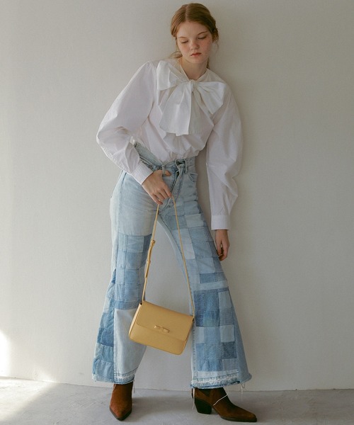 EFOLE（エフォル）の「Mini ribbon flap shoulderbag / ミニリボン フラップ ショルダー バッグ（ショルダーバッグ・レディース・オフホワイト/イエロー/ブラック・FREE）」の17枚目の写真