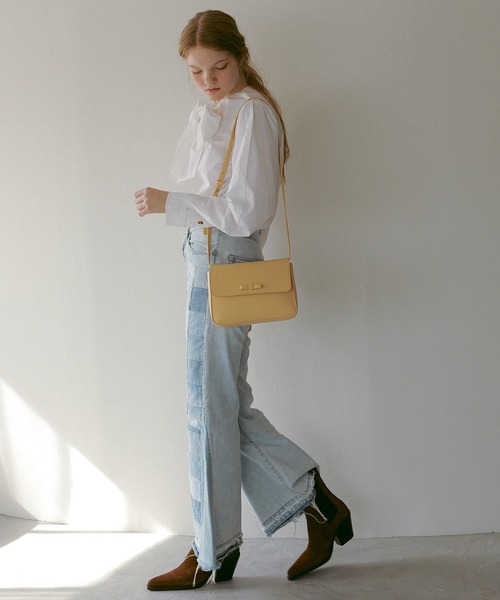 EFOLE（エフォル）の「Mini ribbon flap shoulderbag / ミニリボン フラップ ショルダー バッグ（ショルダーバッグ・レディース・オフホワイト/イエロー/ブラック・FREE）」の18枚目の写真