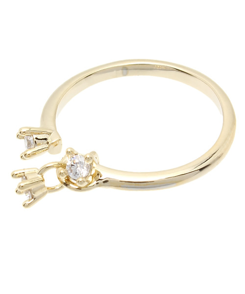 ROSE BUD（ローズバッド）の「(AIM)A0639 JEWEL/CHAIN RING[結婚式＆パーティー]（リング・レディース・ゴールド・ONE SIZE）」の4枚目の写真