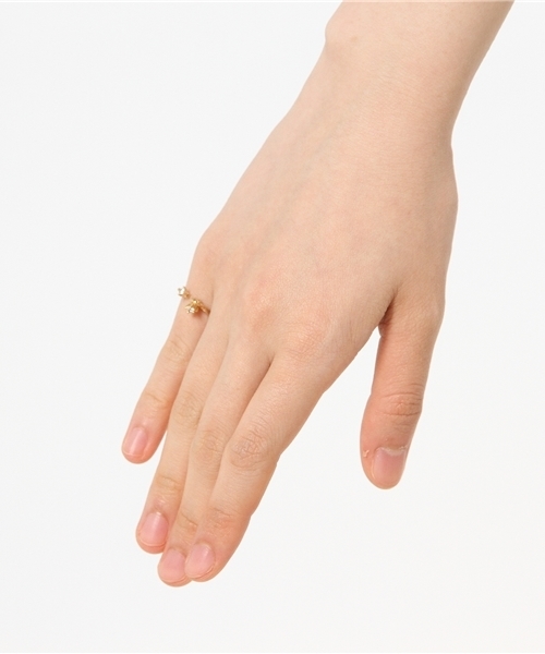 ROSE BUD（ローズバッド）の「(AIM)A0639 JEWEL/CHAIN RING[結婚式＆パーティー]（リング・レディース・ゴールド・ONE SIZE）」の2枚目の写真