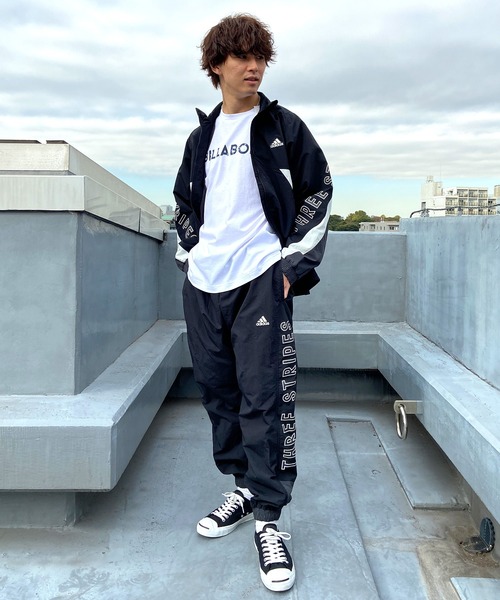 adidas（アディダス）の「adidas/アディダス ナイロンパンツ ウーブンパンツ オーバーサイズ サイドデザイン JSY28（その他パンツ・メンズ・ブラック/ネイビー・L/XL/M）」の10枚目の写真