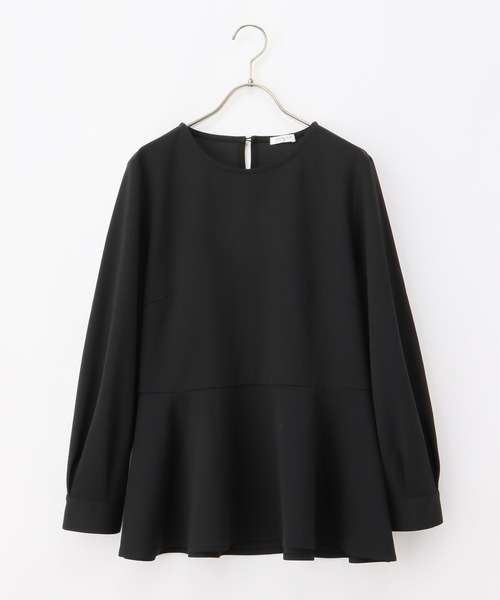 Honeys（ハニーズ）の「ペプラムトップス（Tシャツ/カットソー・レディース・ネイビー/ブラック/グレイッシュベージュ/ベージュ・L/LL/M/3L/S）」の17枚目の写真