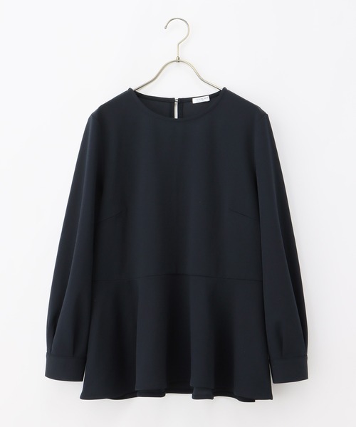 Honeys（ハニーズ）の「ペプラムトップス（Tシャツ/カットソー・レディース・ネイビー/ブラック/グレイッシュベージュ/ベージュ・L/LL/M/3L/S）」の19枚目の写真