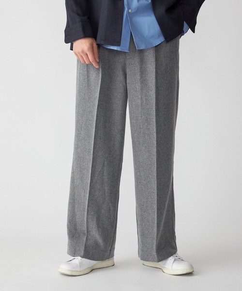 SHIPS.me(シップスミー)の「【ZOZO限定】SHIPS.me: ヘリンボンワイドパンツ(その他パンツ・メンズ・ダークグレー/ネイビー/グレー/ベージュ/ブラウン・L/S/XL/M/XS)」の2枚目の写真