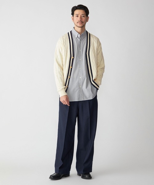 SHIPS.me(シップスミー)の「【ZOZO限定】SHIPS.me: ヘリンボンワイドパンツ(その他パンツ・メンズ・ダークグレー/ネイビー/グレー/ベージュ/ブラウン・L/S/XL/M/XS)」の9枚目の写真