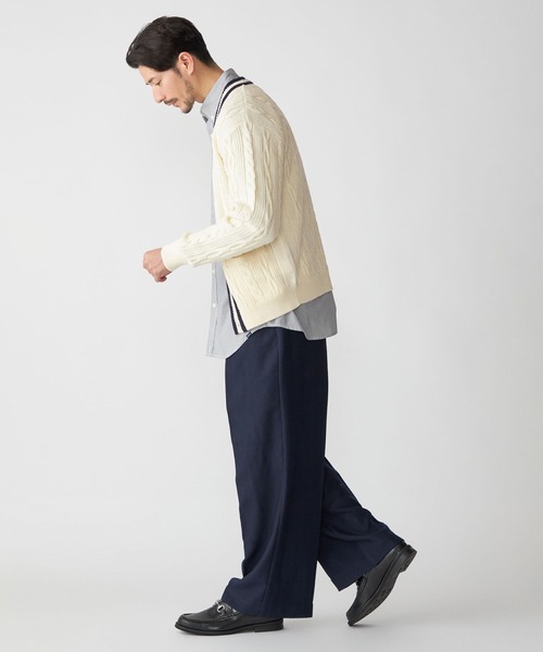 SHIPS.me(シップスミー)の「【ZOZO限定】SHIPS.me: ヘリンボンワイドパンツ(その他パンツ・メンズ・ダークグレー/ネイビー/グレー/ベージュ/ブラウン・L/S/XL/M/XS)」の10枚目の写真