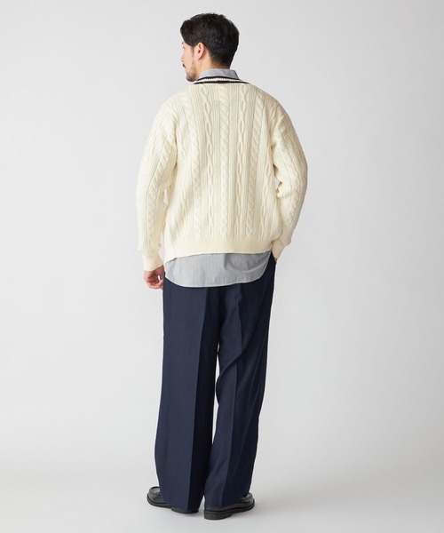 SHIPS.me(シップスミー)の「【ZOZO限定】SHIPS.me: ヘリンボンワイドパンツ(その他パンツ・メンズ・ダークグレー/ネイビー/グレー/ベージュ/ブラウン・L/S/XL/M/XS)」の11枚目の写真
