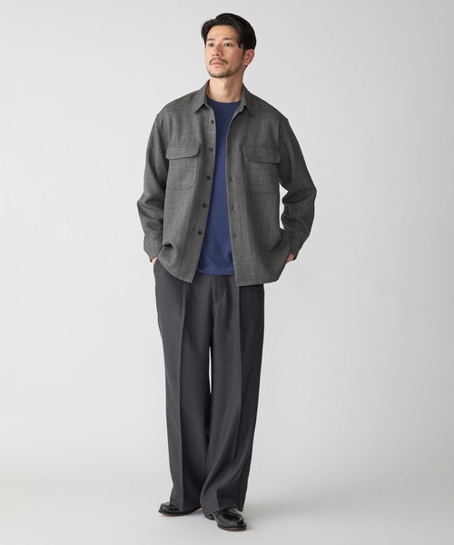 SHIPS.me(シップスミー)の「【ZOZO限定】SHIPS.me: ヘリンボンワイドパンツ(その他パンツ・メンズ・ダークグレー/ネイビー/グレー/ベージュ/ブラウン・L/S/XL/M/XS)」の6枚目の写真