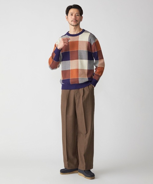 SHIPS.me(シップスミー)の「【ZOZO限定】SHIPS.me: ヘリンボンワイドパンツ(その他パンツ・メンズ・ダークグレー/ネイビー/グレー/ベージュ/ブラウン・L/S/XL/M/XS)」の8枚目の写真