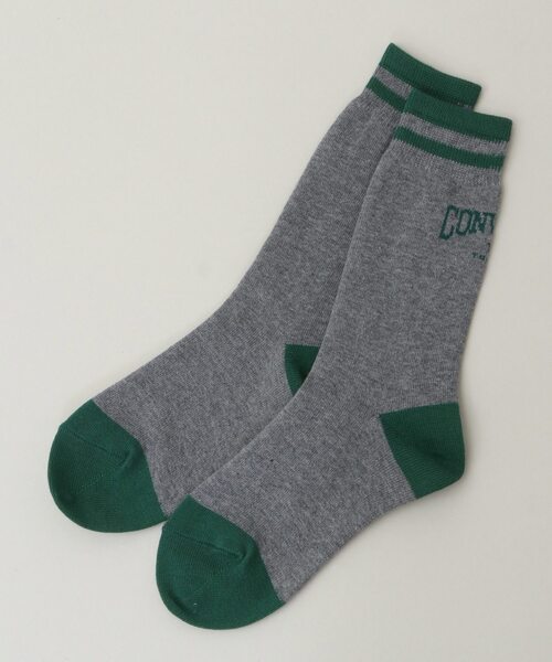 CONVERSE TOKYO（コンバーストウキョウ）の「COLLEGE LOGO LINE SOX（ソックス/靴下・レディース・ホワイト/グレー/ピンク・1/3）」の4枚目の写真