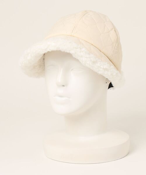 STYLEBLOCK（スタイルブロック）の「キルティング×ボアデザインキャップ（キャップ・レディース・カーキ/ブラウン/ブラック/ベージュ・FREE）」の8枚目の写真