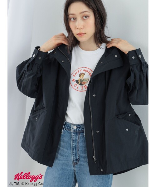 Ray BEAMS(レイビームス)の「Ray BEAMS / バック フレア マウンテンパーカー(マウンテンパーカー・レディース・ベージュ/オリーブ/ネイビー・0/1)」の3枚目の写真