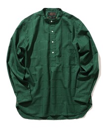 BEAMS PLUS | BEAMS PLUS / ウール ポリエステル メッシュ バンドカラー プルオーバー シャツ(シャツ/ブラウス)