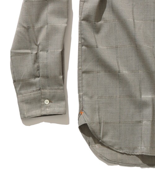 BEAMS PLUS（ビームスプラス）の「BEAMS PLUS / ウール ポリエステル メッシュ バンドカラー プルオーバー シャツ（シャツ/ブラウス・メンズ・オフホワイト/グリーン/サックスブルー・XL/L/M/S）」の14枚目の写真